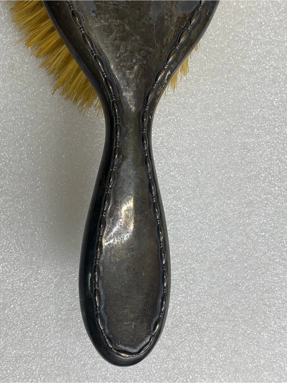 Antique TIFFANY & Co Sterling Silver Hair Brush 19th Century Monogram: HCF VON